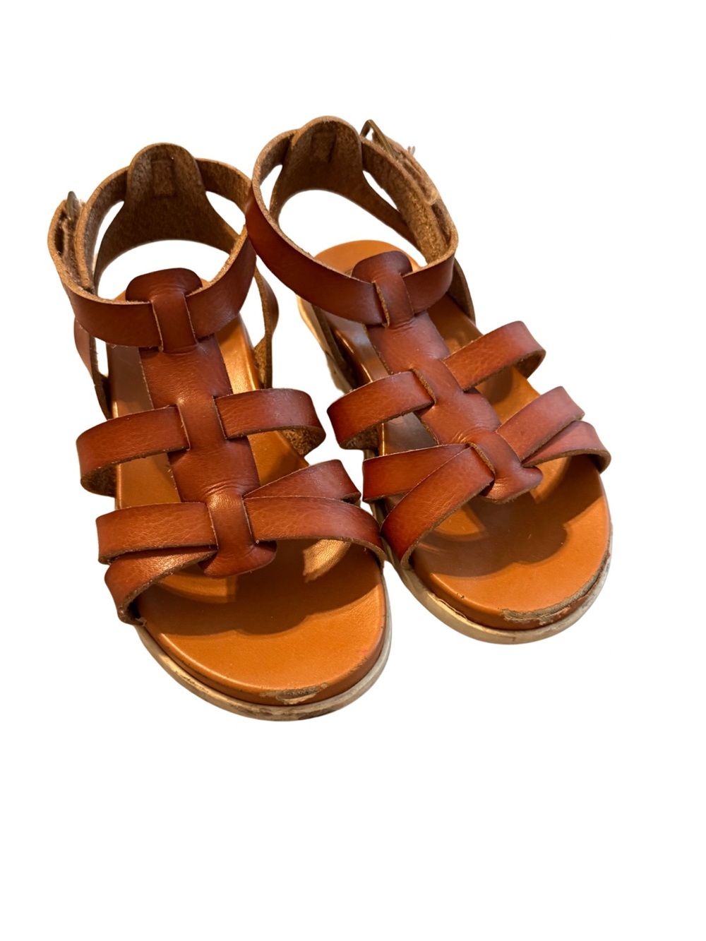 Wonder Nation Girls Brown Gladiator Sandals Size 10